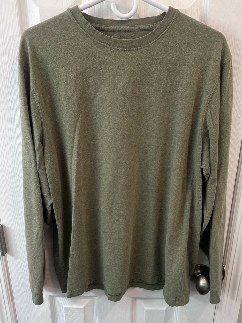 L.L. Bean Men's Long Sleeve Crewneck Shirt - Olive